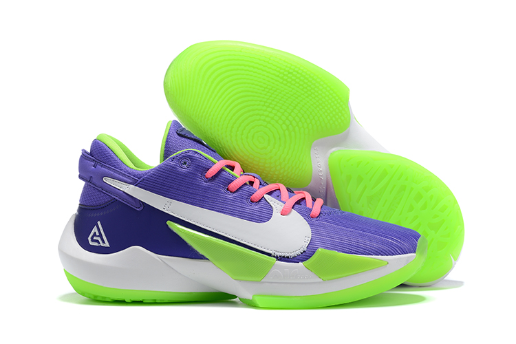Nike Zoom Freak II Christmas Purple Green Pink White Shoes